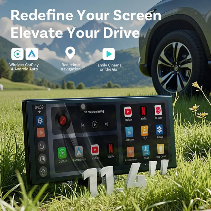 Ottocast Carplay & Android Auto Wireless Screen 11.4" With Rear Camera Only