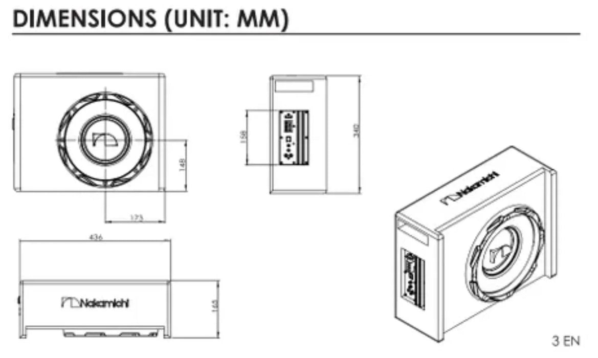 Nakamichi 10" 1000W Slim Powered Boxed Subwoofer (Upgraded Version) - LX2001 - Homewares, Outdoor, Phone Accessories, Cases, Speakers, Headphones + More -