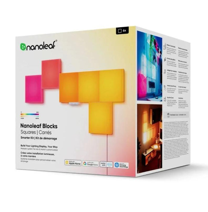 Nanoleaf Blocks - Squares Starter Kit (6 Pack) - LX2001 - Homewares, Outdoor, Phone Accessories, Cases, Speakers, Headphones + More -