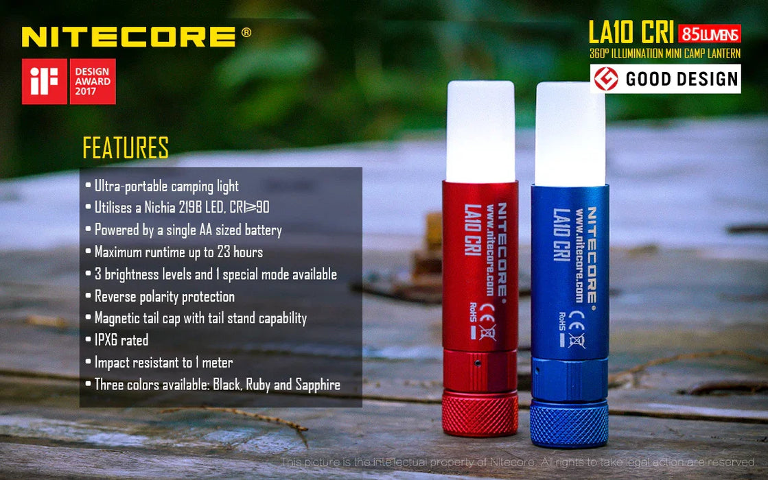 Nitecore LA10 CRI LED FLASHLIGHT - LX2001 - Homewares, Outdoor, Phone Accessories, Cases, Speakers, Headphones + More -