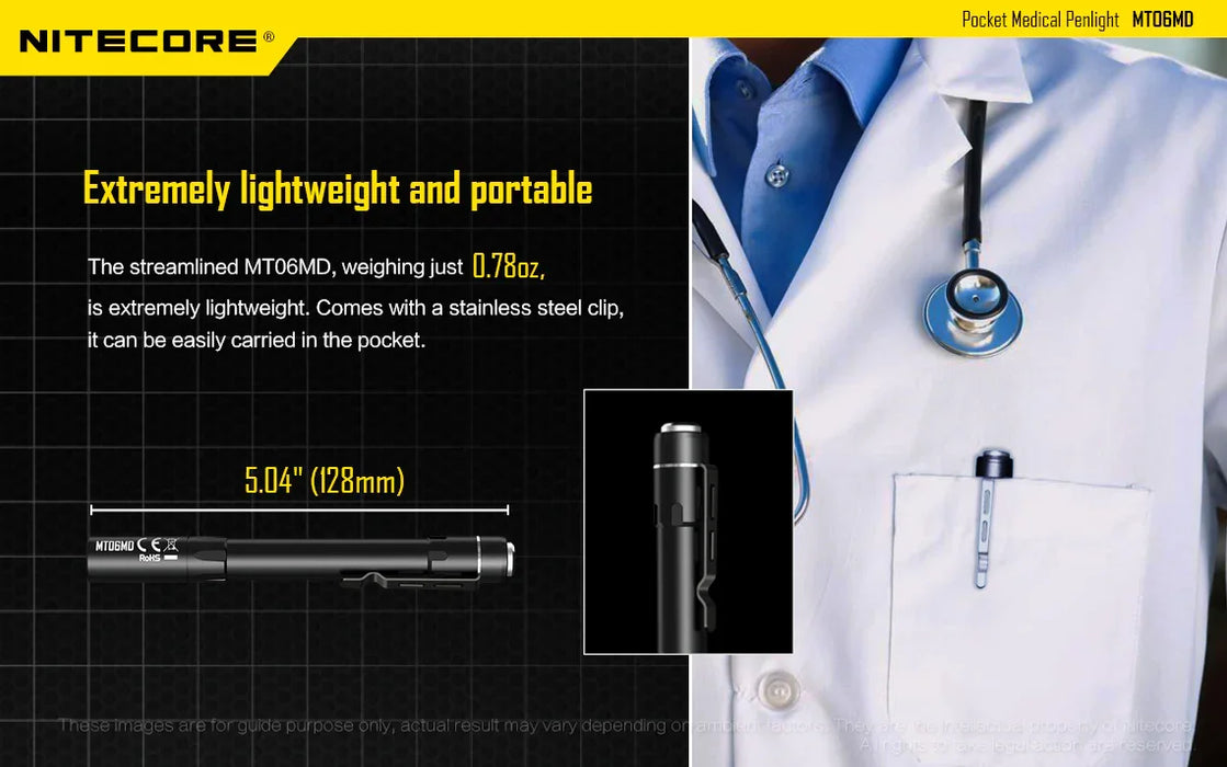 Nitecore MT06MD Medical Flashlight - Nurse, Doctors, Paramedics - LX2001 - Homewares, Outdoor, Phone Accessories, Cases, Speakers, Headphones + More -