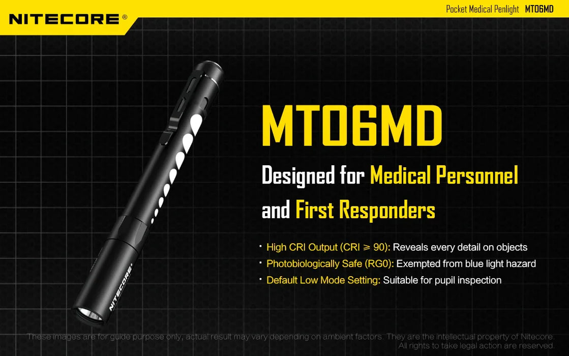 Nitecore MT06MD Medical Flashlight - Nurse, Doctors, Paramedics - LX2001 - Homewares, Outdoor, Phone Accessories, Cases, Speakers, Headphones + More -