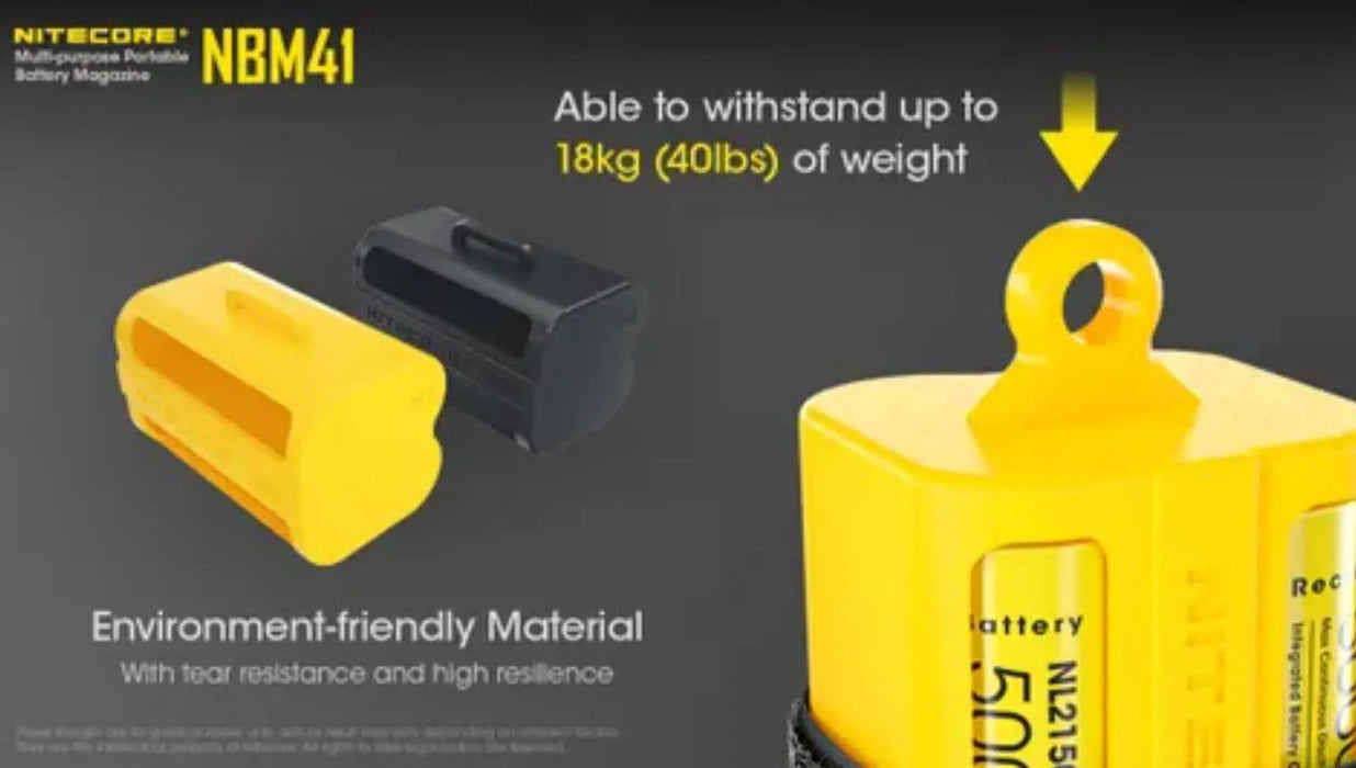 Nitecore Nbm41 Battery Magazine For 21700 / 18650 Batteries Yellow - LX2001 - Homewares, Outdoor, Phone Accessories, Cases, Speakers, Headphones + More -