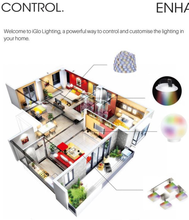 Orbit 5W IP65 LED Downlight Light WiFi Series - Multi Colour Coloured IGDL5IP-WF