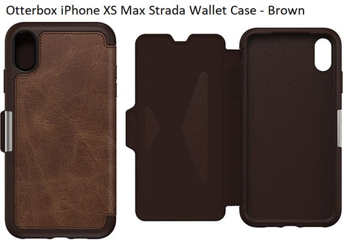 Otterbox iPhone XS Max 6.5" Strada Folio Wallet Case - Espresso Brown 77-60127 660543473961