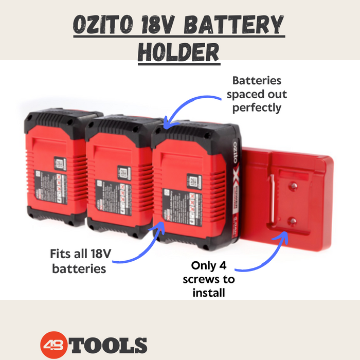 48 Tools Battery Holder - Ozito 18V