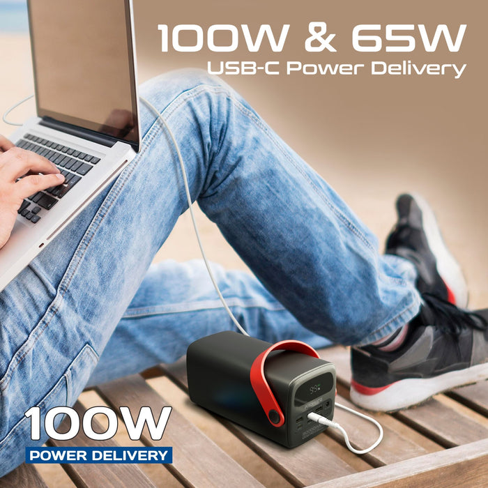 PROMATE 80000mAh High Capacity Power Bank with 100W PD. Multiple Input/Output Po