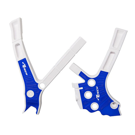Frame Guards Rtech Blue White Yamaha Yz125 05-On Yz250 05-On