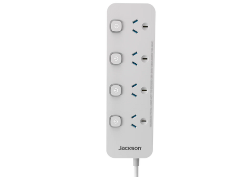 Jackson Switch Control Powerboard - White (4 Outlet) - LX2001 - Homewares, Outdoor, Phone Accessories, Cases, Speakers, Headphones + More -