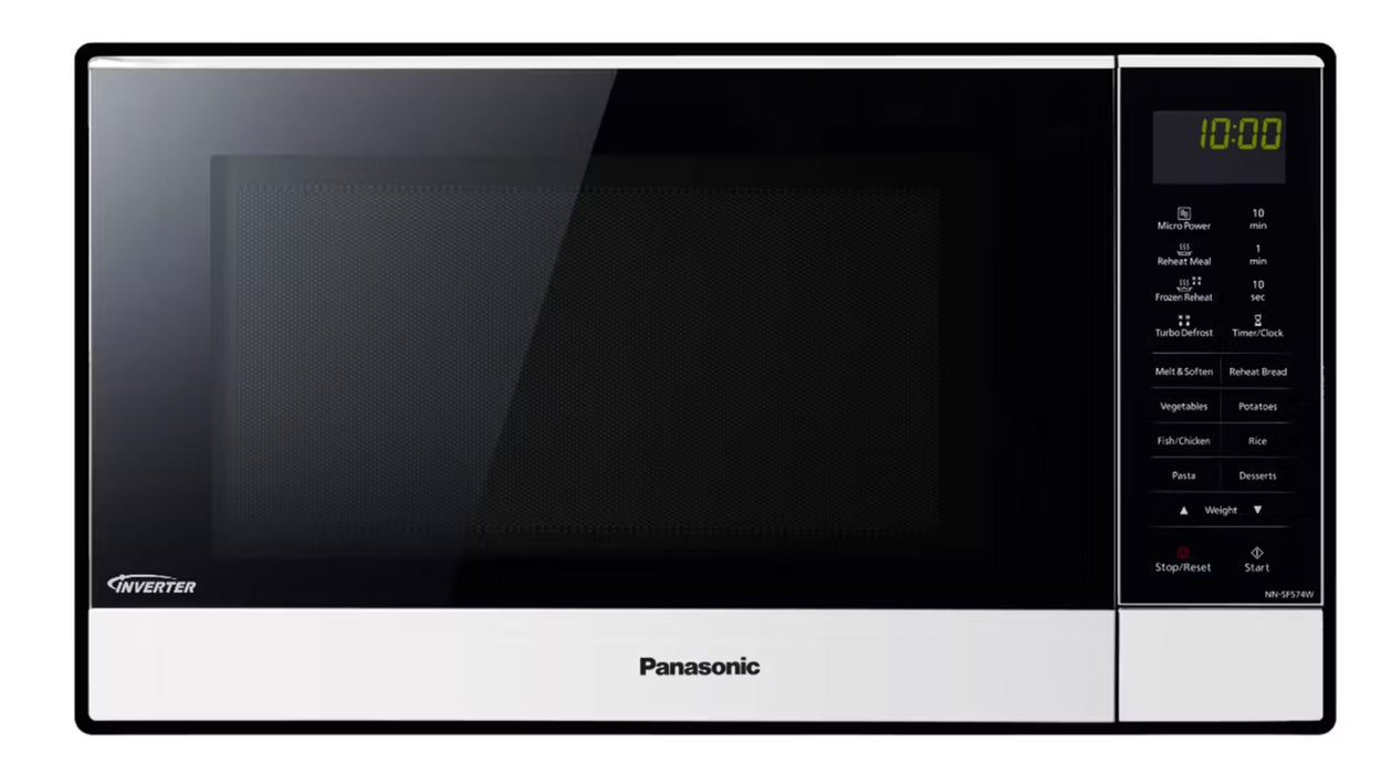 Panasonic 27L Flatbed Inverter 1000W Microwave - White NN-SF564WQPQ