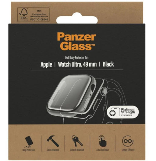 PanzerGlass Full Body Protection Case for Apple Watch Ultra 49mm (Clear / Black) - LX2001 - Homewares, Outdoor, Phone Accessories, Cases, Speakers, Headphones + More -