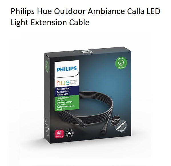 Philips Hue Outdoor Ambiance Calla LED Light Extension Cable HUE641701 8718696168721