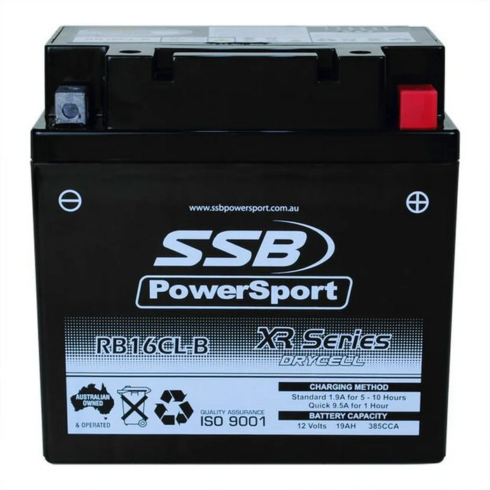 Motorcycle motorbike battery (YB16CL-B) AGM 12V 19AH 385CCA BY SSB