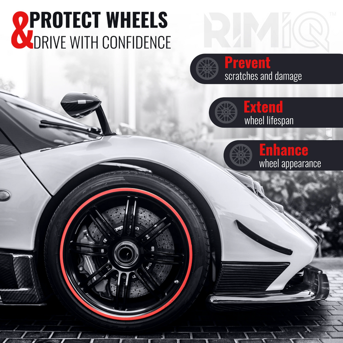 RIMiQ PROTECTiQ PRO Wheel Rim Curbing Protector - Red