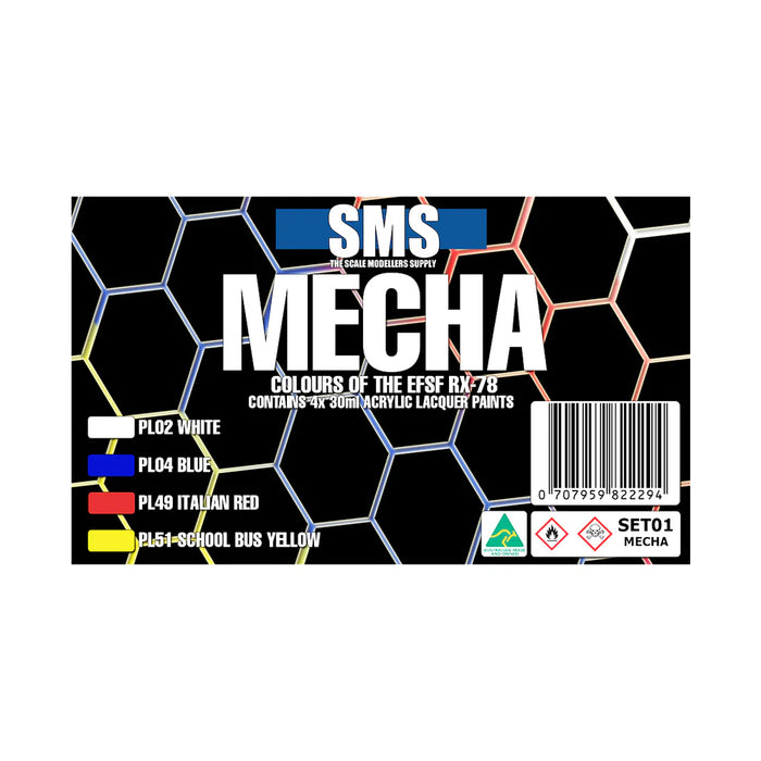 Sms Airbrush Paint Acrylic Lacquer Mecha Colour Set 30Ml