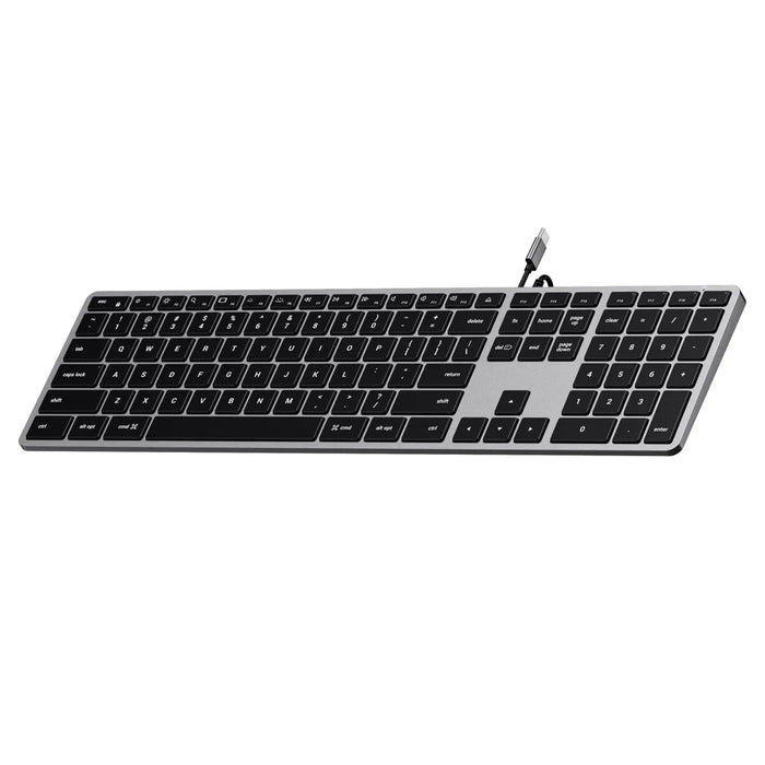 Satechi Slim W3 Wired Backlit Keyboard - Space Grey ST-UCSW3M 879961009083 - LX2001 - Homewares, Outdoor, Phone Accessories, Cases, Speakers, Headphones + More -