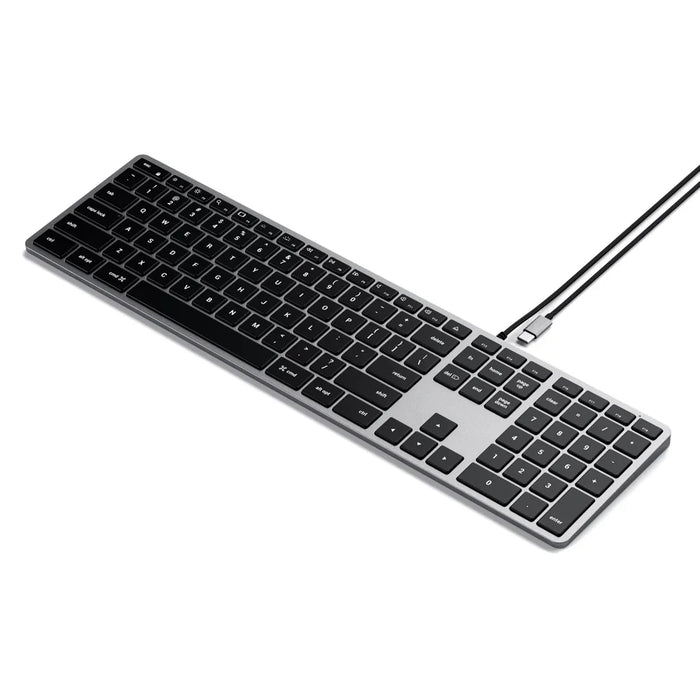 Satechi Slim W3 Wired Backlit Keyboard - Space Grey ST-UCSW3M 879961009083 - LX2001 - Homewares, Outdoor, Phone Accessories, Cases, Speakers, Headphones + More -