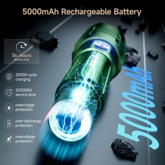 Skyfire 1376J Flashlight Torch Ip54 1387 Lumens Green