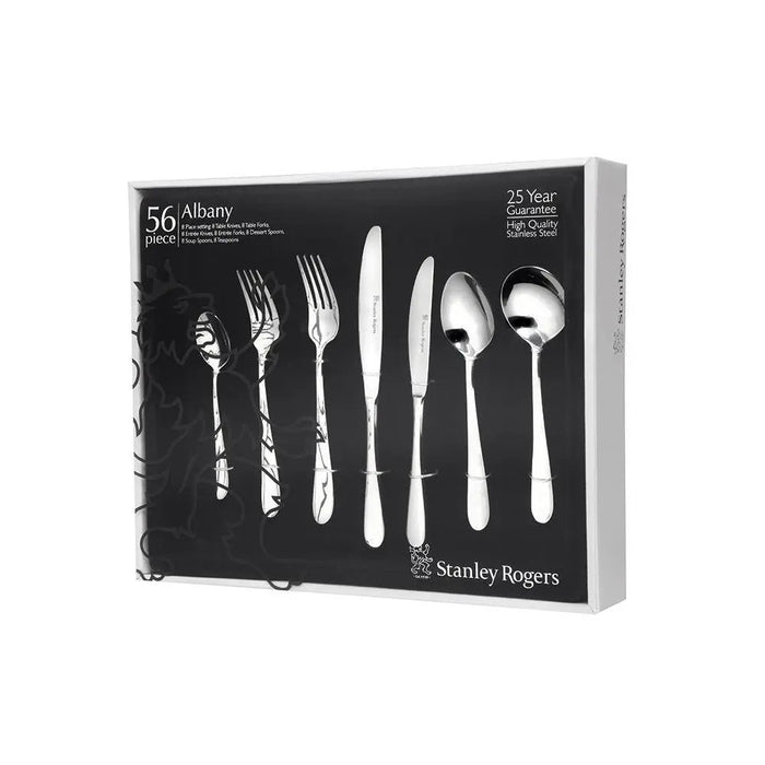 Stanley Rogers Albany 56 Piece Cutlery Set Knives Forks Spoons Teaspoons