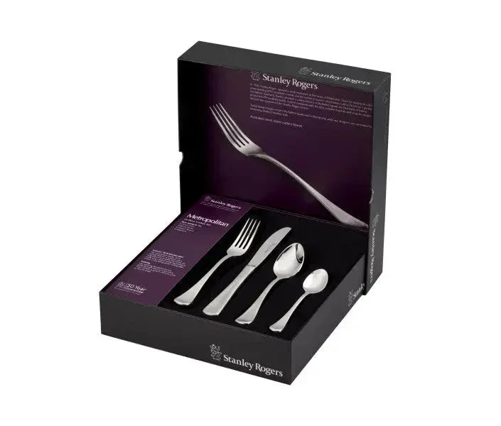 Stanley Rogers Metropolitan 24pc Set Knives Forks Spoons Teaspoons - LX2001 - Homewares, Outdoor, Phone Accessories, Cases, Speakers, Headphones + More -