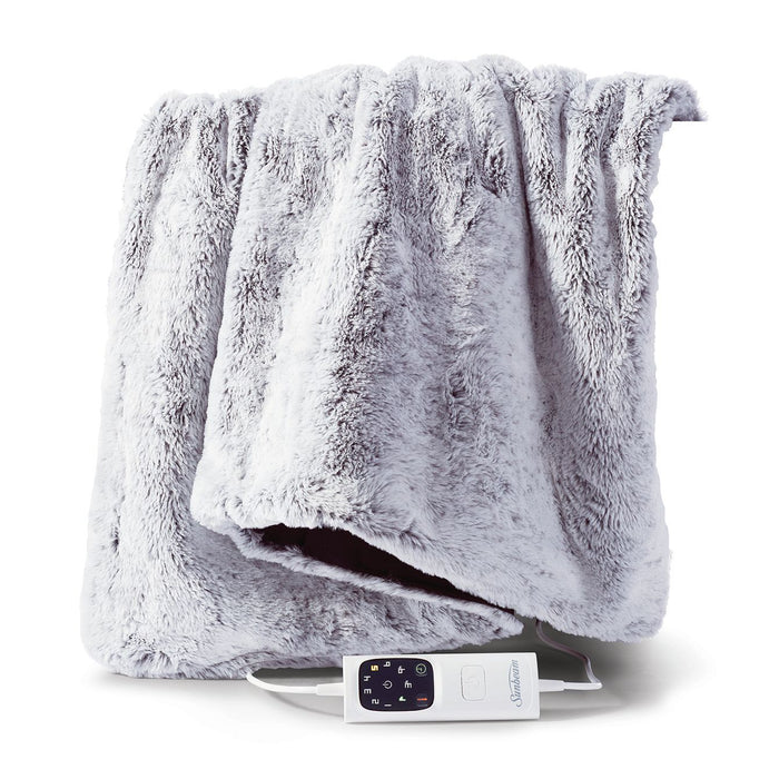 Sunbeam Feel Perfect Faux Fur Heated Throw Blanket