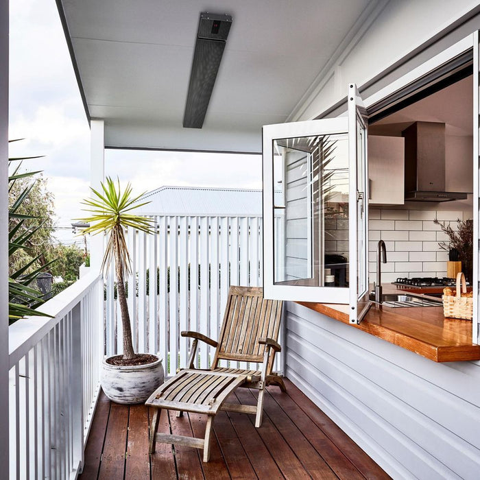 Heatstrip Classic Electric Radiant Outdoor Outside Heater 2400W + Remote - Black