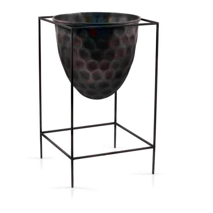Dimple Planter on Cube Legs 32.5 - Antiq