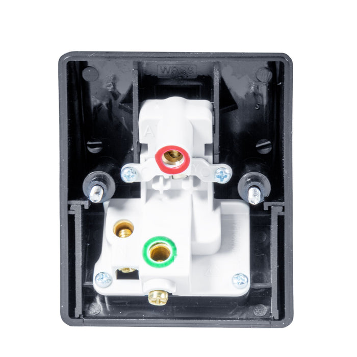 TRADESAVE Weatherproof Single IP53 Outlet. Grey Heavy Duty Industrial Grade Virg