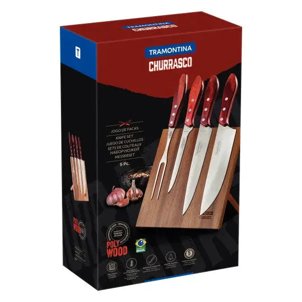 Tramontina Tramontina Churrasco Barbecue Knife Block, 5Pc - LX2001 - Homewares, Outdoor, Phone Accessories, Cases, Speakers, Headphones + More -