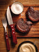 Tramontina Churrasco Steak Knife Jumbo Serrated Wide Blade Polywood Red 5" 12cm