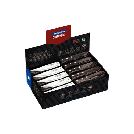 Tramontina Jumbo Steak Knife with Polywood Handle 5", 12cm - Brown (CDU 48pcs)