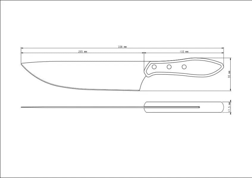 Tramontina Polywood Churrasco Meat Knife 8", 20cm
