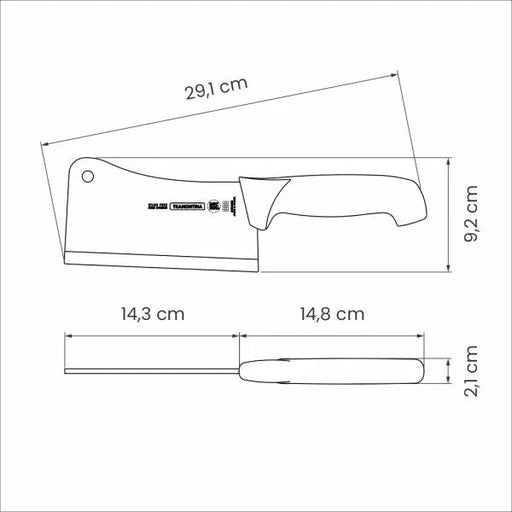 Tramontina Professional Master Black Cleaver 6", 14cm