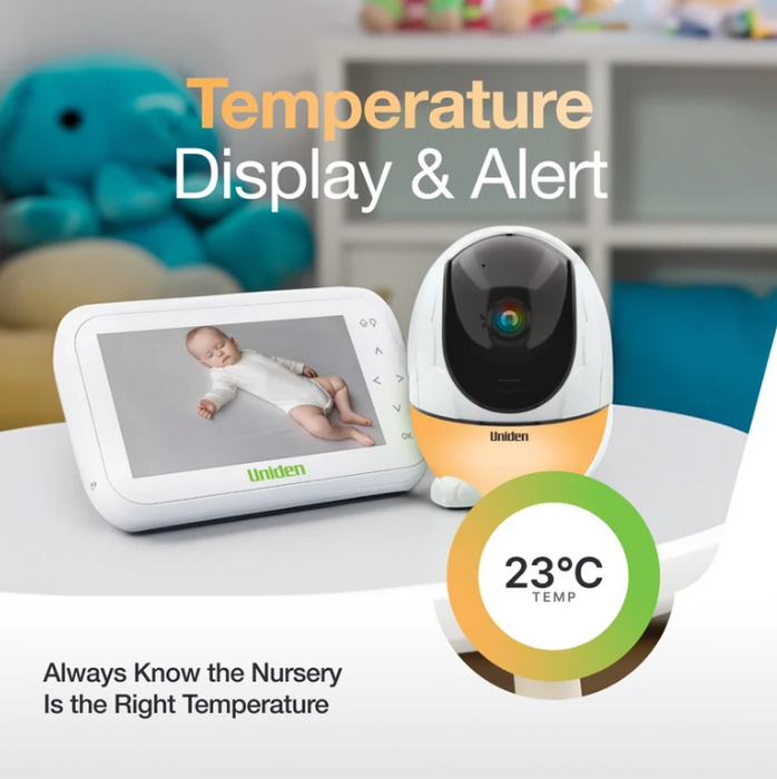 Uniden BW3531 4.3” Baby Video Monitor w/ Pan & Tilt Camera & 2 Way Talk