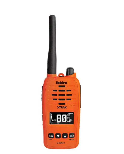 Uniden XTRAK-O 50 5Watt Waterproof Smart UHF Handheld Radio - Orange