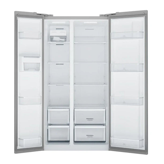 Westinghouse 624L side by side fridge, silver with fruit & vegetable boxes, glas - LX2001 - Homewares, Outdoor, Phone Accessories, Cases, Speakers, Headphones + More -