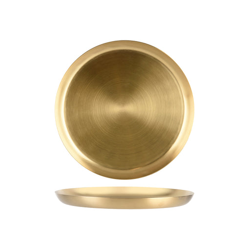 Zanzi Serving Tray Round Brass Satin 365x30mm