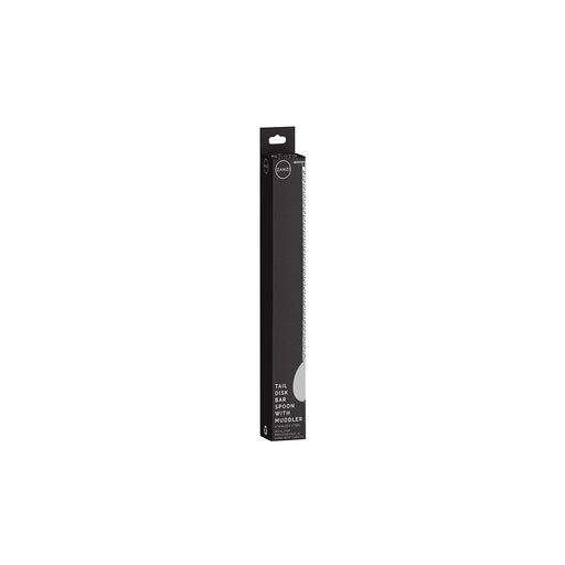 Zanzi Tail Disk Bar Spoon with Muddler 300mm Stainless Steel