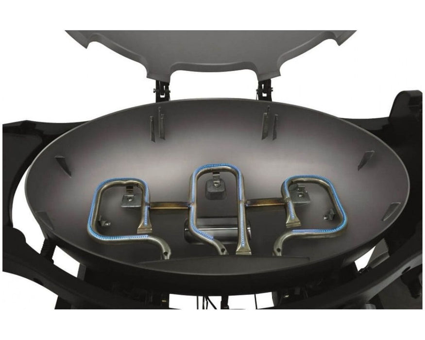 Ziggy Ziegler & Brown Triple Grill LPG BBQ Classic On Cart - Gunmetal Grey