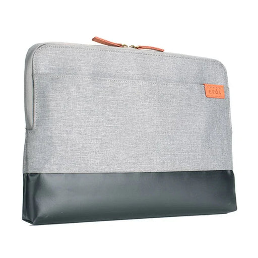 Evol Uluru 13.3"-14.1" Herringbone/Poly & Coated Canvas Laptop Sleeve Light Grey - LX2001 - Homewares, Outdoor, Phone Accessories, Cases, Speakers, Headphones + More -