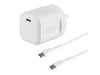 3sixT Wall Charger GaN 20W USB-C PD + USB-C to USB-C - W - LX2001 - Homewares, Outdoor, Phone Accessories, Cases, Speakers, Headphones + More -