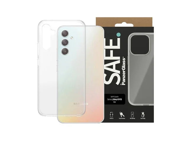 SAFE by Panzer TPU Case - Samsung A34 5G - Clear - LX2001 - Homewares, Outdoor, Phone Accessories, Cases, Speakers, Headphones + More -