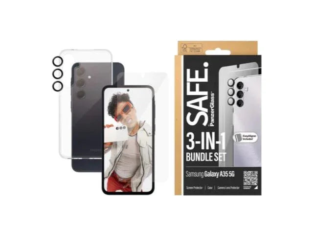 SAFE by Panzer 3 in 1 Bundle - Samsung Galaxy A35 - LX2001 - Homewares, Outdoor, Phone Accessories, Cases, Speakers, Headphones + More -
