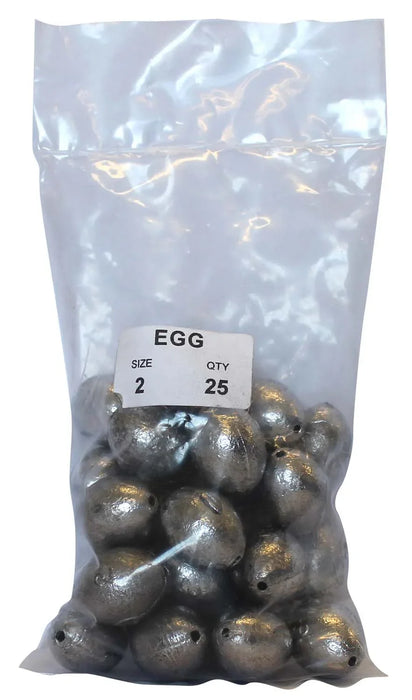 Egg Sinker Bulk Pack 2oz (25 per pack) - LX2001 - Homewares, Outdoor, Phone Accessories, Cases, Speakers, Headphones + More -