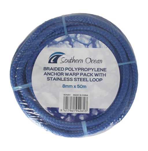 Southern Ocean Anchor Warp Pack 8mm x 50m