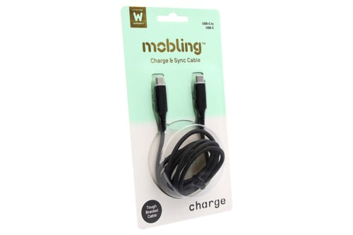 Mobling Braided Cable USB-C to USB-C - 1.2m Black
