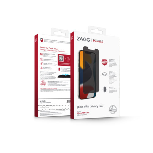 Zagg InvisibleShield Glass Elite Privacy Screen Protector iPhone 13 Pro / 13