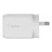 Belkin 65W Wall Charger Dual Port Type C GaN White - LX2001 - Homewares, Outdoor, Phone Accessories, Cases, Speakers, Headphones + More -