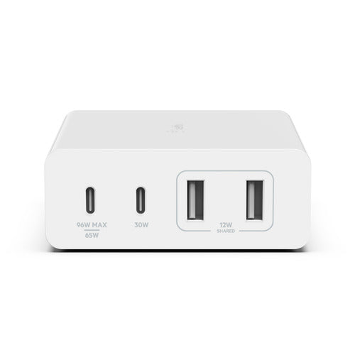 Belkin 108W Wall Charger 4 Port with Cable GaN White
