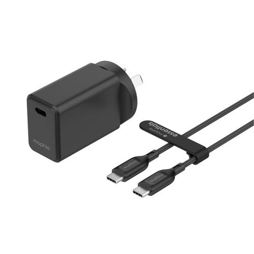 Mophie 30W Charger & Cable Type C to C Black